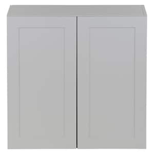 Hampton Bay Edson 30-inch W x 30-inch H x 12.5-inch D Shaker Style Assembled Kitchen Wall Cabinet/Cupboard in Taupe Grey with Adjustable Shelves (W3030)