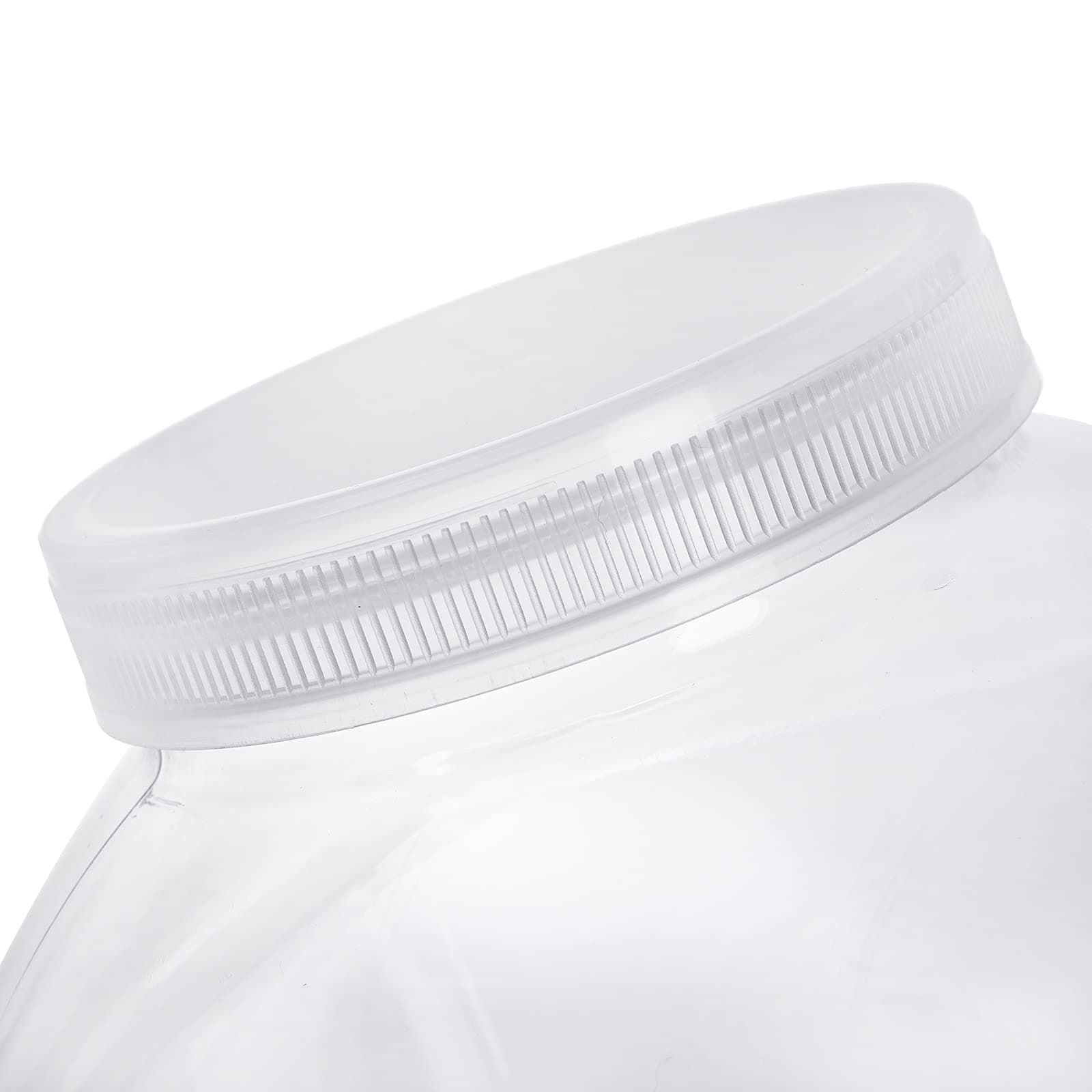 ZOOFOX 2 Pack 1.3Gallon/ 5L Clear Plastic Jars, Large Square Storage Jar with Screw-On Lids, Refillable BPA Free Empty Plastic Jars for Kitchen & Household Storage of Dry Goods, Peanut, Candy and More thumbnail 3