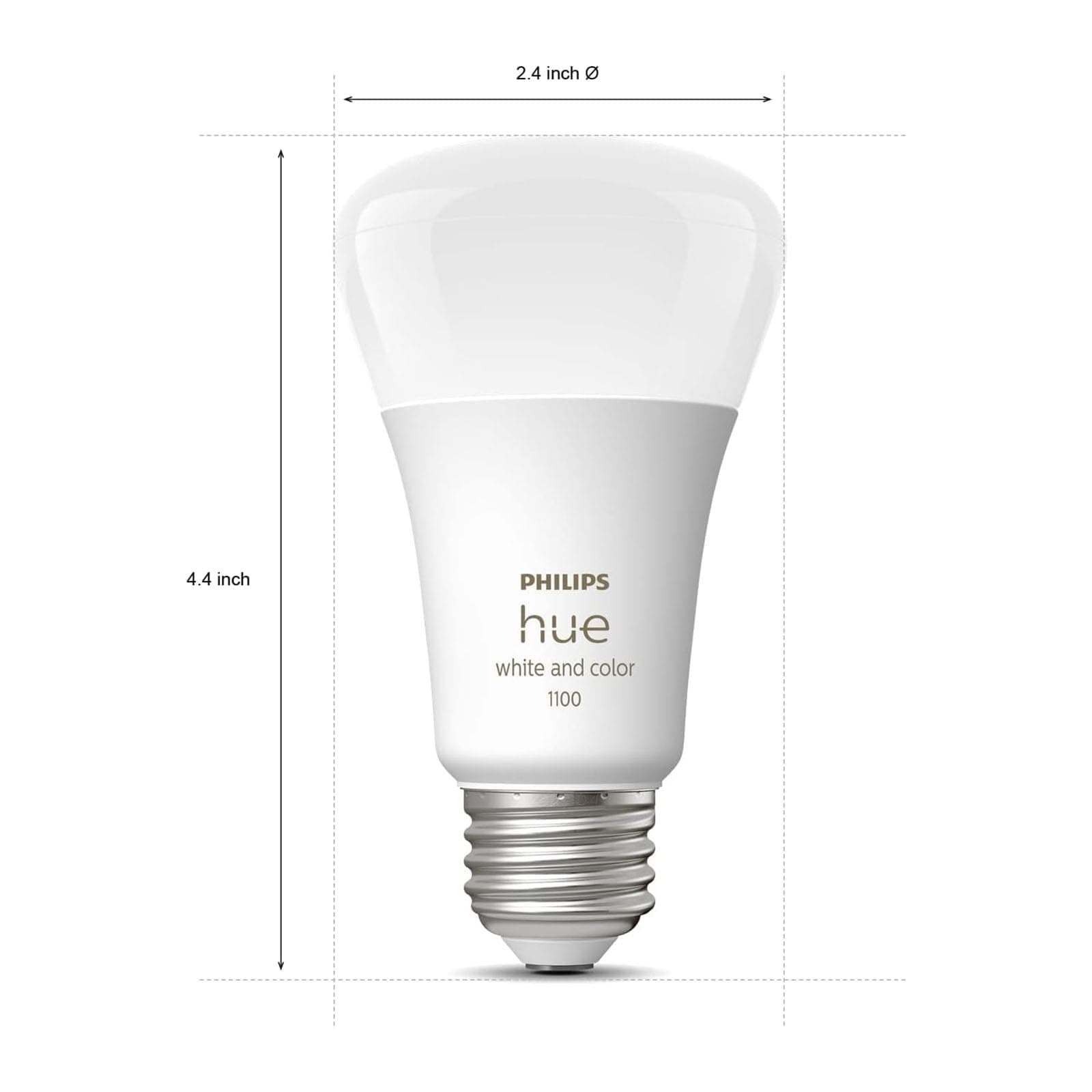 Philips Hue White and Colour Ambiance 10.5W Equivalent 75W A19 Base E26 LED Smart Bulb, Colour Changing, Bluetooth & Zigbee Compatible, Voice Activated with Alexa, Music Sync, 2-Pack thumbnail 2