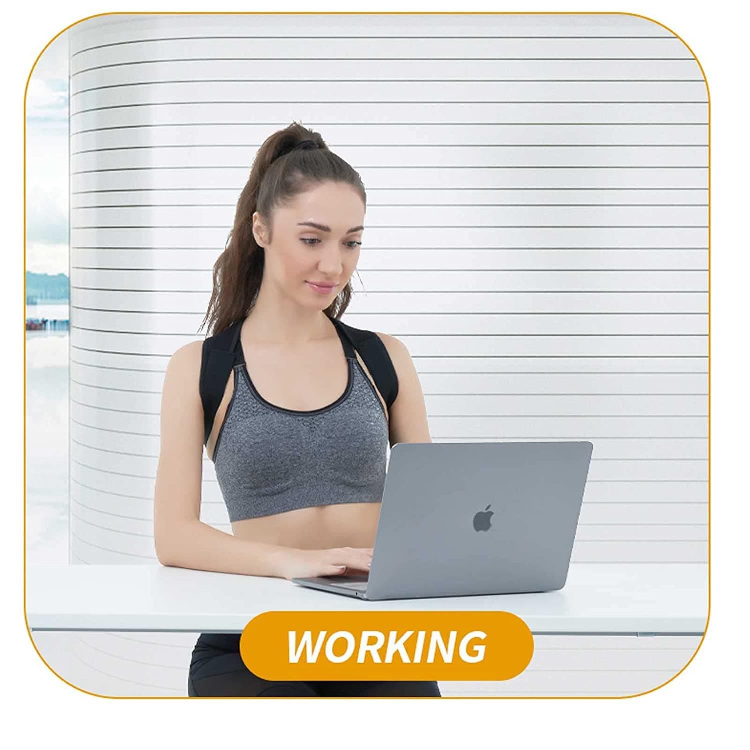 Posture Corrector for Women and Men,Adjustable Upper Back Brace, Breathable Back Support straightener, Providing Pain Relief from Lumbar, Neck, Shoulder, and Clavicle, Back. (1) thumbnail 5