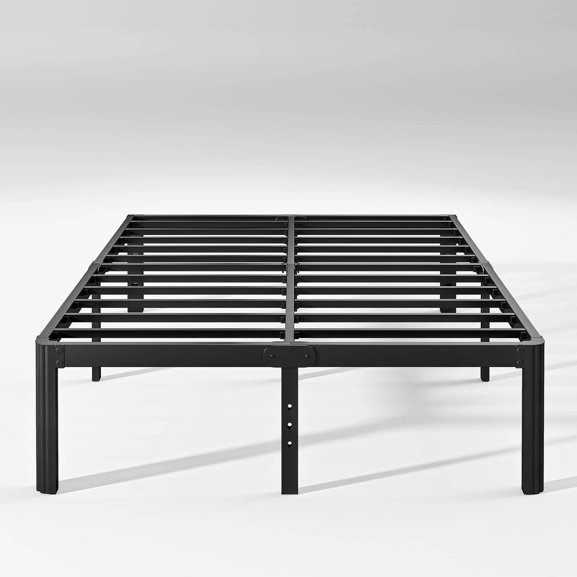 Hunlostten 18in High Queen Bed Frame No Box Spring Needed, Heavy Duty Metal Platform Bed Frame Queen Size with Round Corners, Easy Assembly, Noise Free, Black