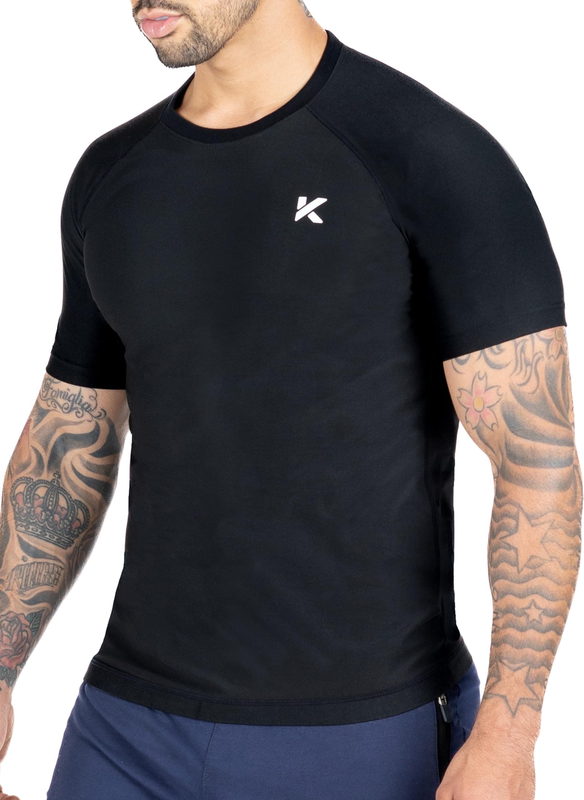 Kewlioo Men's Sauna Suit Shirt - Heat Trapping Sweat Compression Vest, Shapewear Top, Gym Exercise Versatile Heat Shaper Jacket (Black, 4XL) thumbnail 5