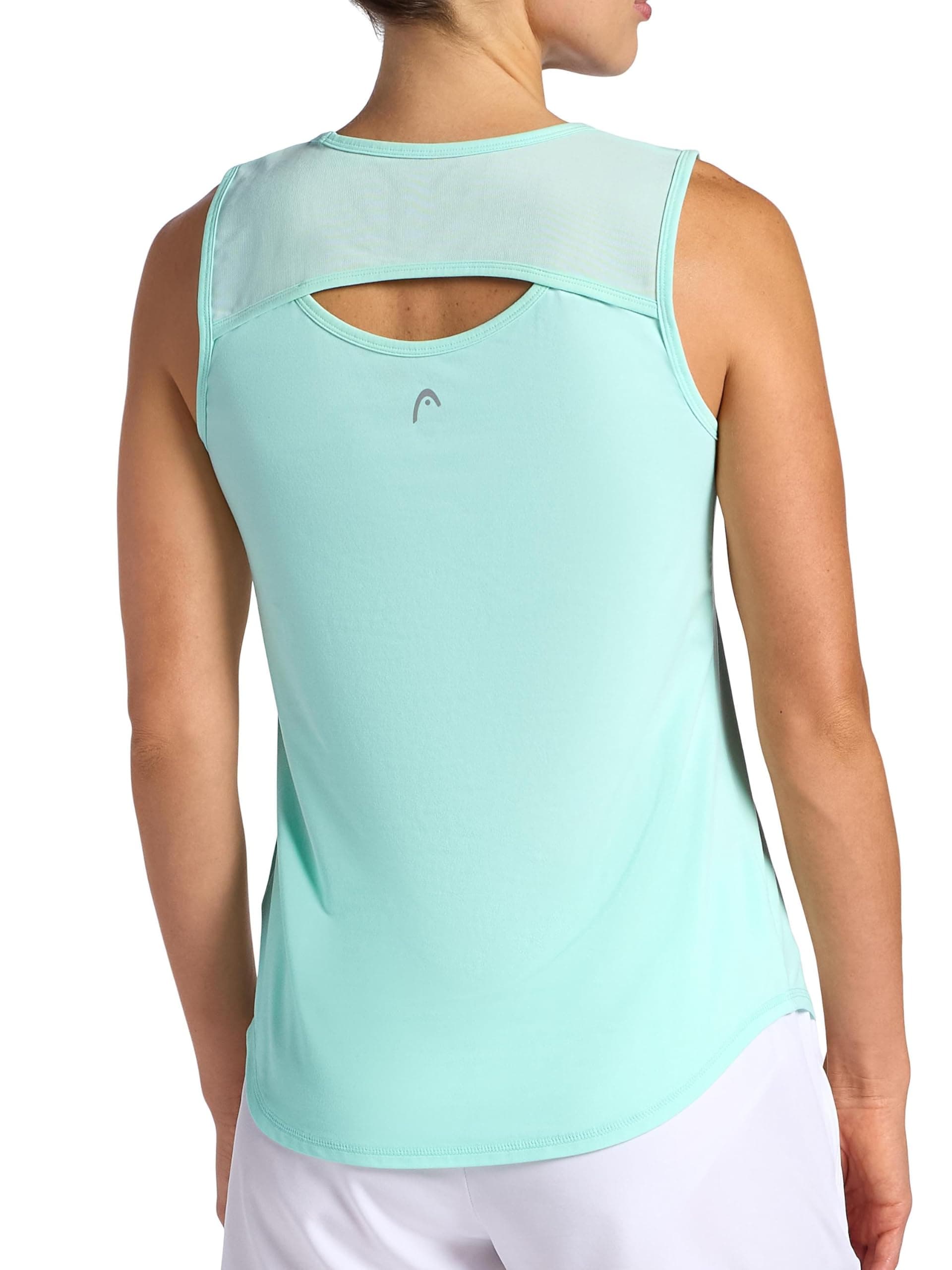 HEAD Women’s Breakpoint Racerback Scoopneck Tank Top, Slim Fit, Stretch Lightweight Material, Yucca, Medium thumbnail 2
