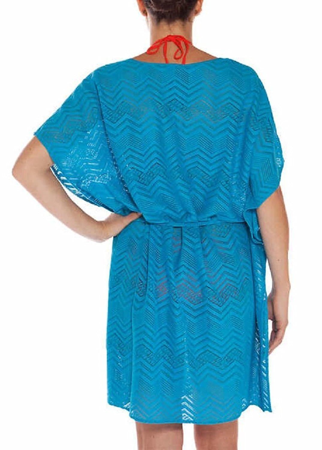 Mario Serrani Swim Beach Cover Up for Women (M, Turquoise) thumbnail 2
