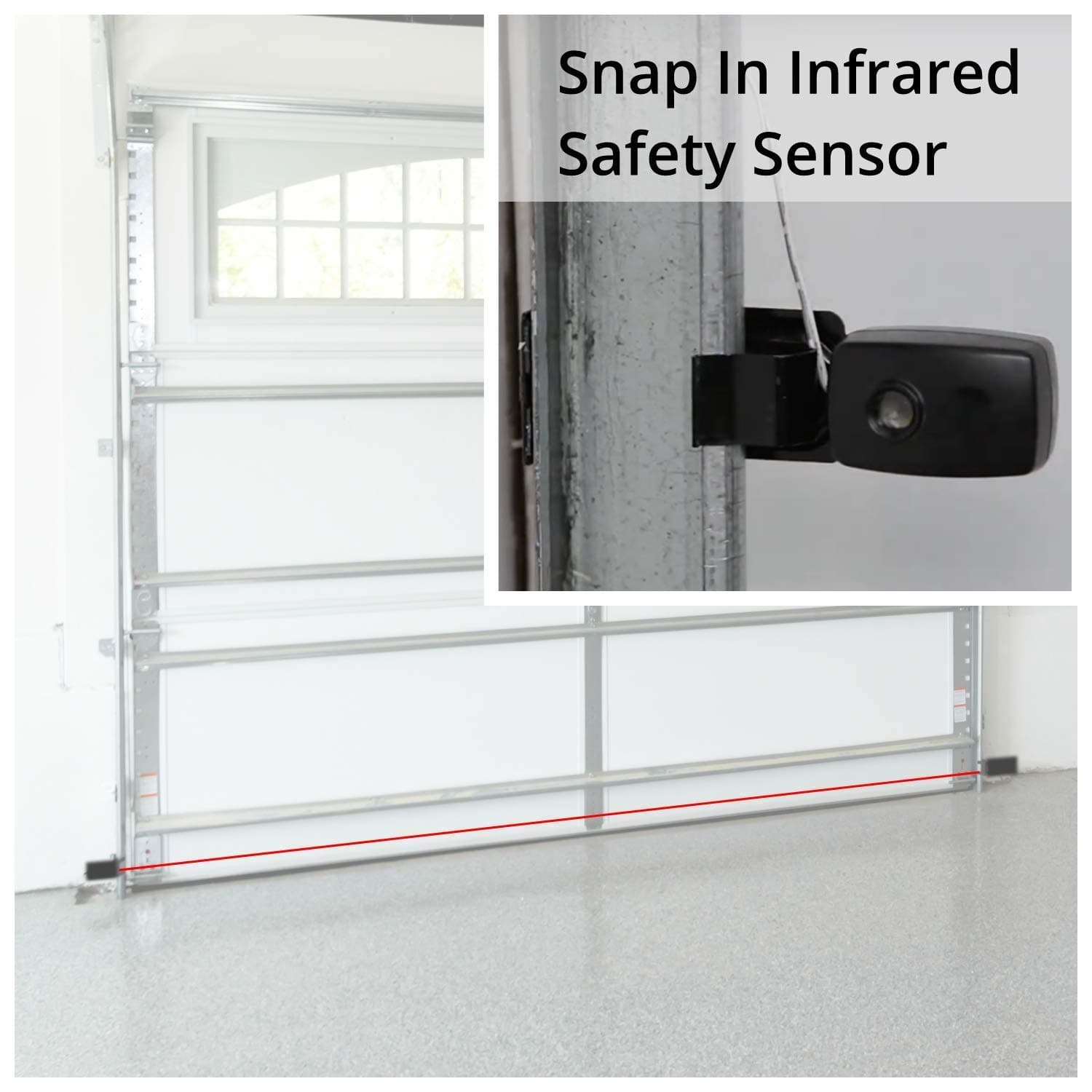 ATOMS ATR-1611 - By SKYLINK 1/2HPF Extremely Quiet Garage Door Opener with Built-In LED, White, Chain Drive, ATR-1611C thumbnail 5