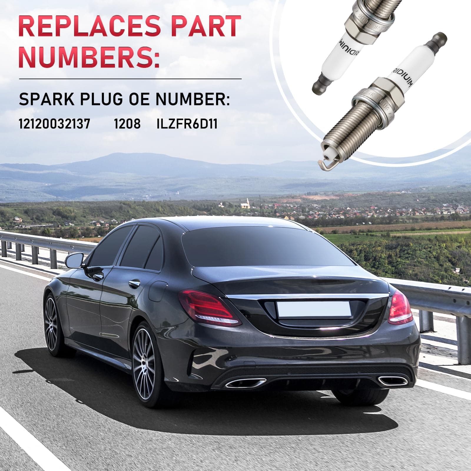 SYKRSS ILZFR6D11 Iridium Spark Plugs 6 Pack Compatible with BMW thumbnail 4