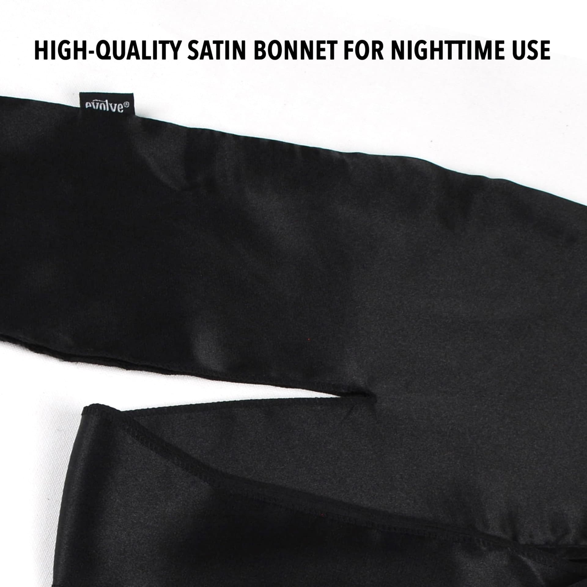 Evolve Satin Wrap Scarf, Black thumbnail 3