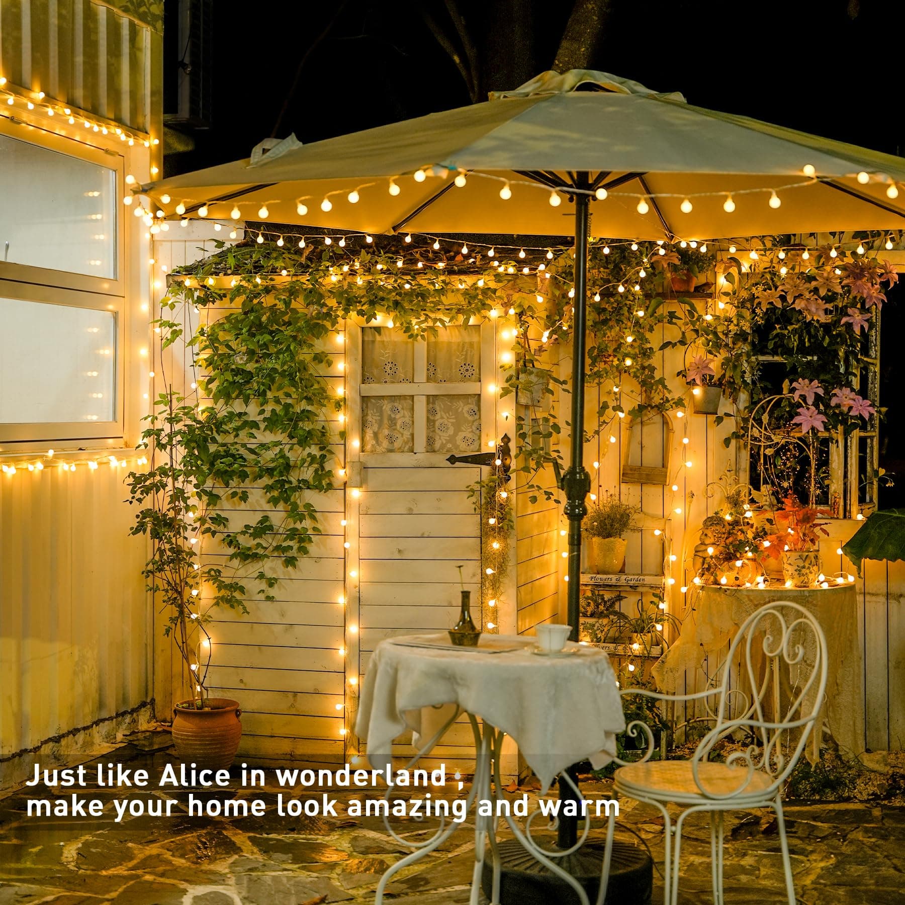 JMEXSUSS 100 LED Connectable Globe String Lights Indoor Bedroom, 33ft Warm White Christmas String Lights Plug in with Remote, 8 Modes Hanging Fairy Lights Outdoor for Room Classroom Dorm Party Decor thumbnail 3