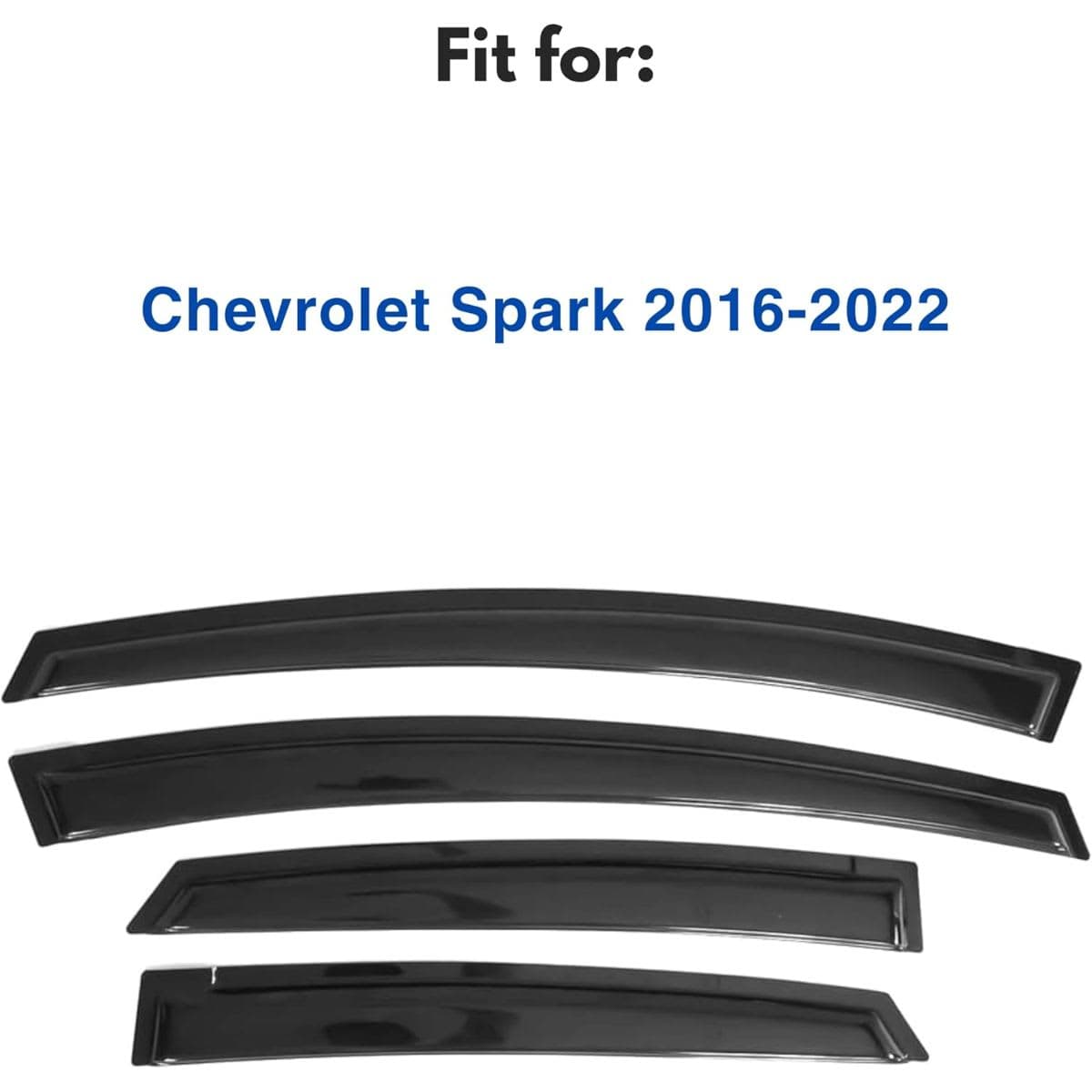 IG Window Visor for Chevrolet Spark 2016-2022, Rain Guard Tape-On Extra Durable Wind Sun Side Vent Window Deflector, 2016 2017 2018 2019 2020 2021 2022 thumbnail 2