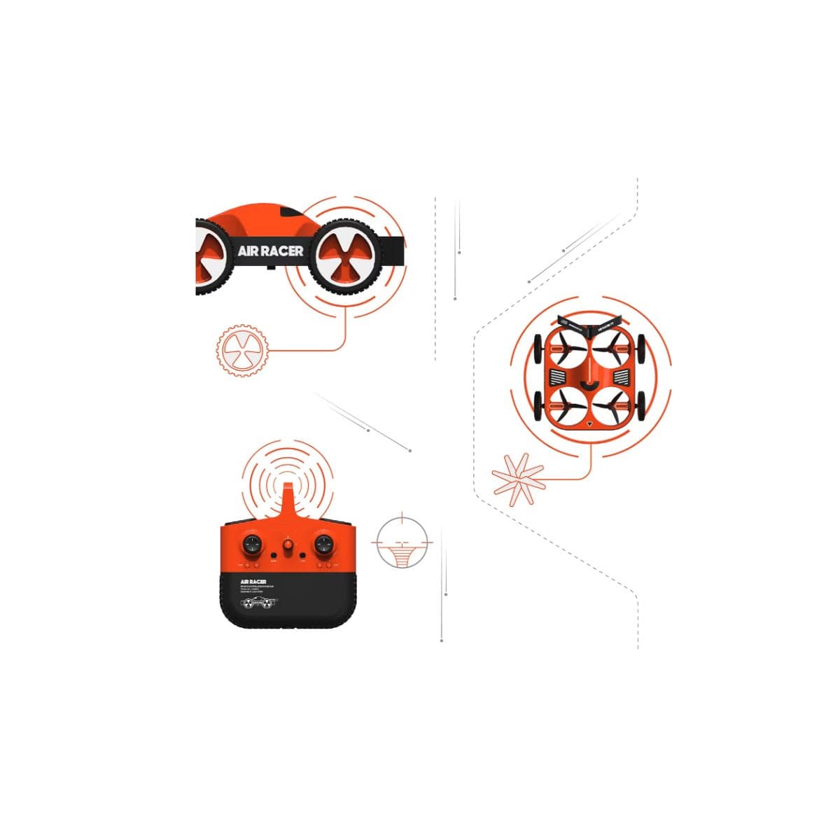 RC Drone Air Racer - Sharper Dual-Function Vehicle thumbnail 2