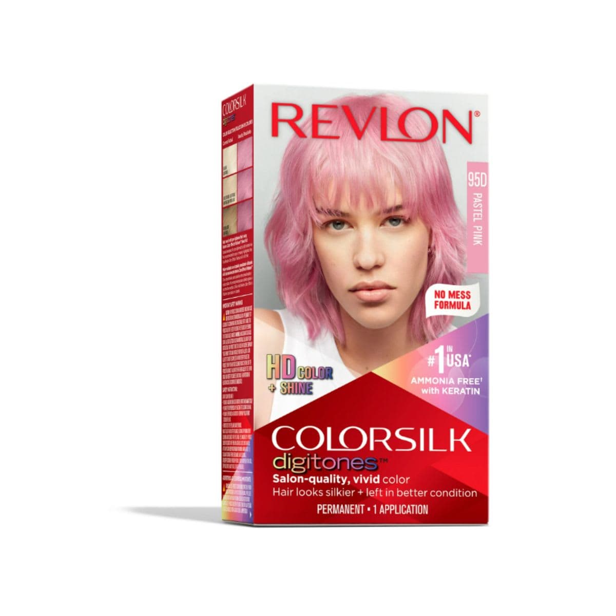 Revlon ColorSilk Digitones Permanent Hair Color with Keratin, Pastel Pink, 1 count thumbnail 2