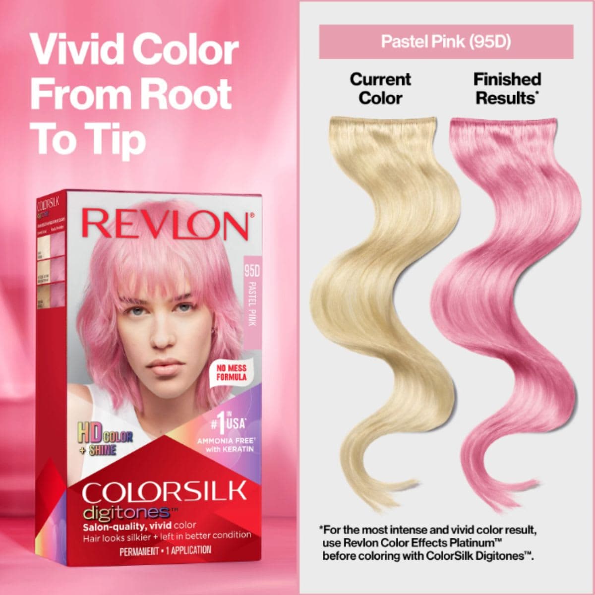 Revlon ColorSilk Digitones Permanent Hair Color with Keratin, Pastel Pink, 1 count thumbnail 9