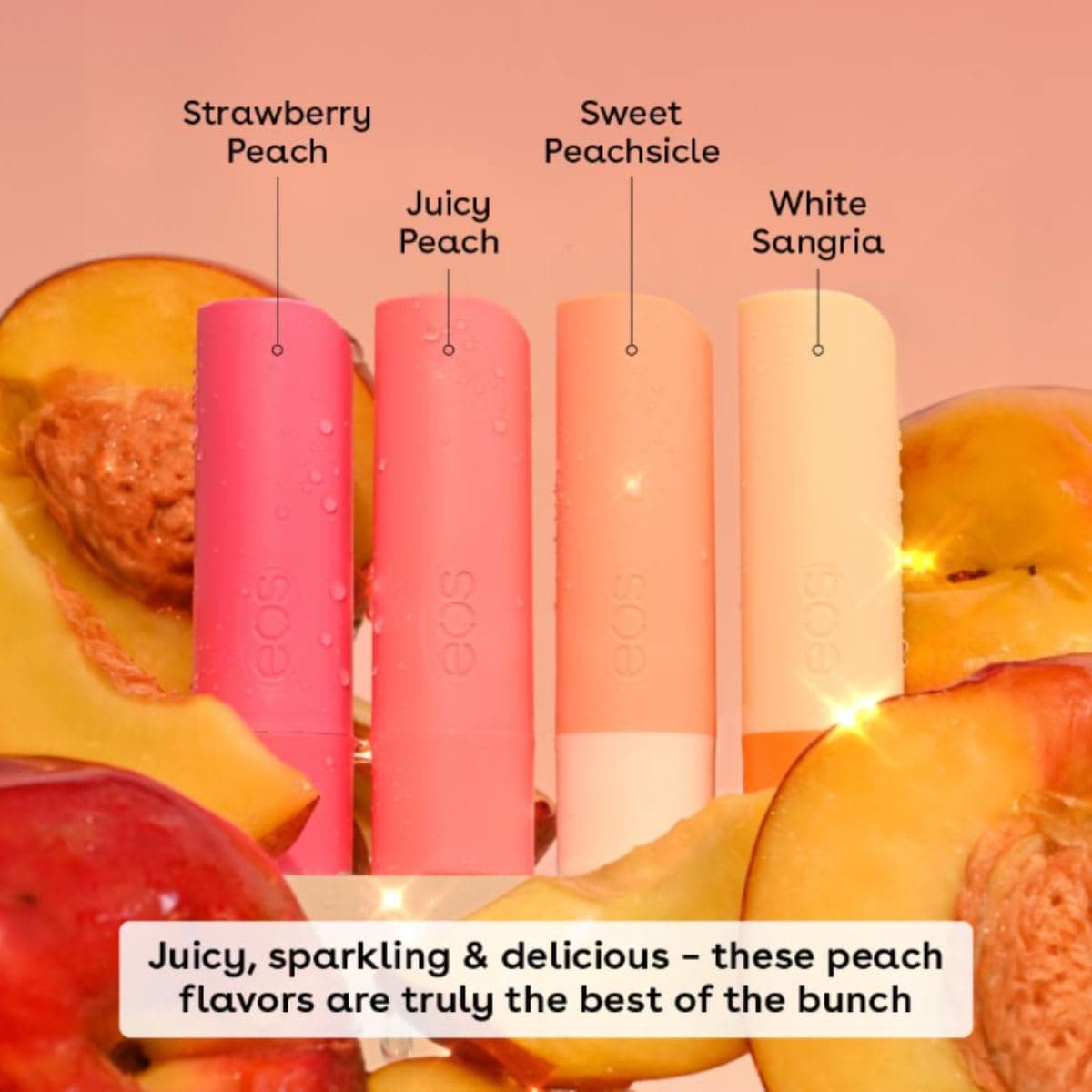 eos Lip Balm Gift Set- Peachy Keen, Limited-Edition Lip Moisturizer, Variety Pack, 0.14 oz, 4-Pack thumbnail 2