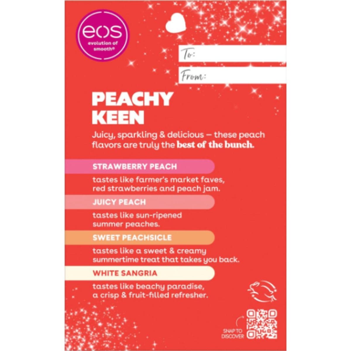 eos Lip Balm Gift Set- Peachy Keen, Limited-Edition Lip Moisturizer, Variety Pack, 0.14 oz, 4-Pack thumbnail 6