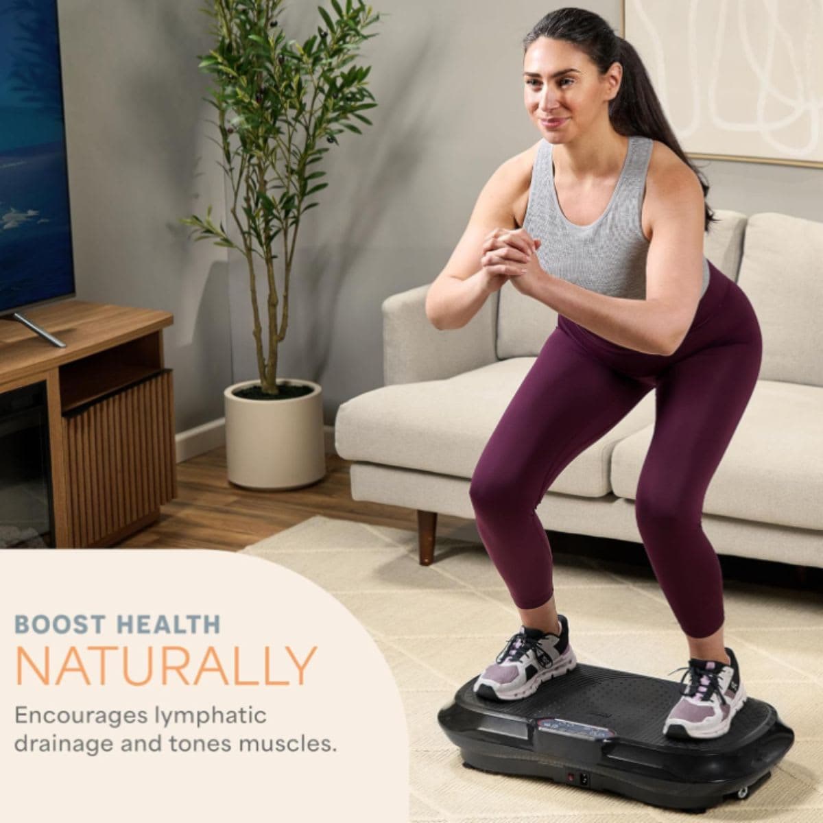 Vibration Plate Exercise Machine - LifePro Black thumbnail 2