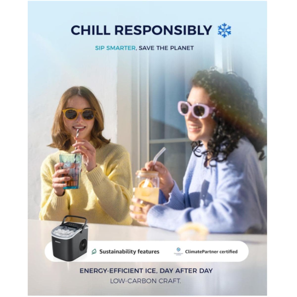 Countertop Ice Maker - Euhomy Black thumbnail 3
