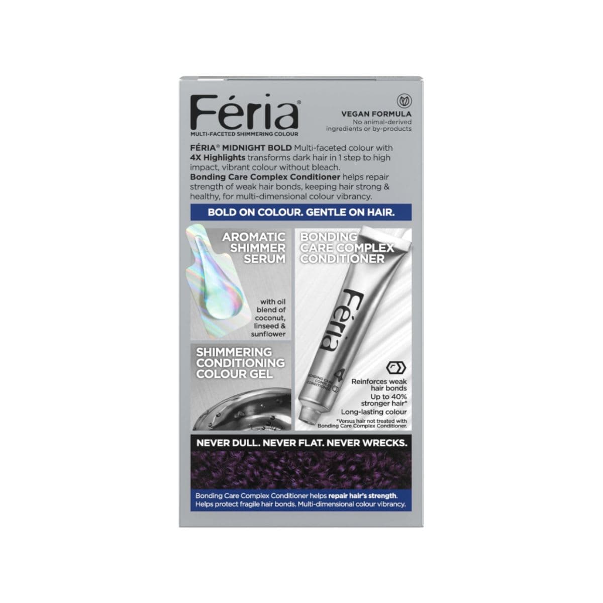 L’Oréal Paris Feria Multi-Faceted Shimmering Permanent Hair Dye, M26 Cool Violet, Permanent Hair Color for Long Lasting Hair Dye with Bonding Complex Conditioner, Pack of 1 (Packaging May Vary) thumbnail 3