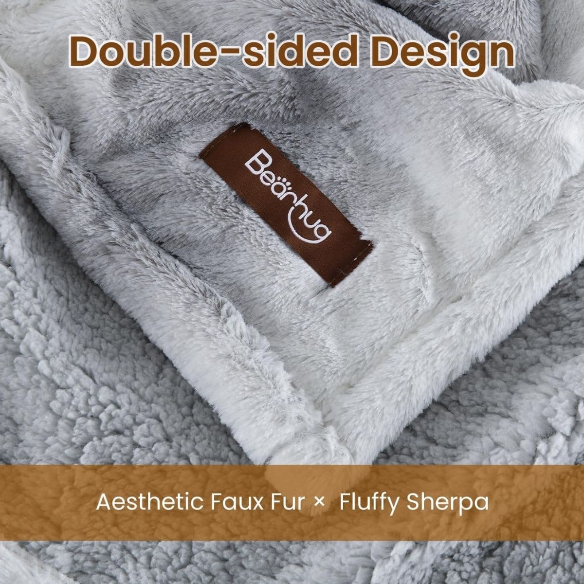 Bearhug Electric Blanket Full Size 77" x 84", 10 Heat Settings Heated Blanket, 1-12 Hour Auto Shut-Off, Faux Fur & Sherpa Dual-Sided Heating Blanket, Machine Washable, Gift-Ready Elegant Packaging thumbnail 4