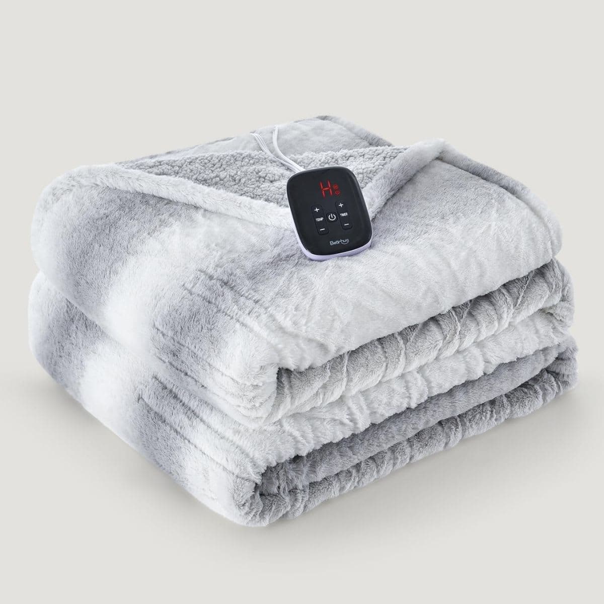 Bearhug Electric Blanket Full Size 77" x 84", 10 Heat Settings Heated Blanket, 1-12 Hour Auto Shut-Off, Faux Fur & Sherpa Dual-Sided Heating Blanket, Machine Washable, Gift-Ready Elegant Packaging thumbnail 7