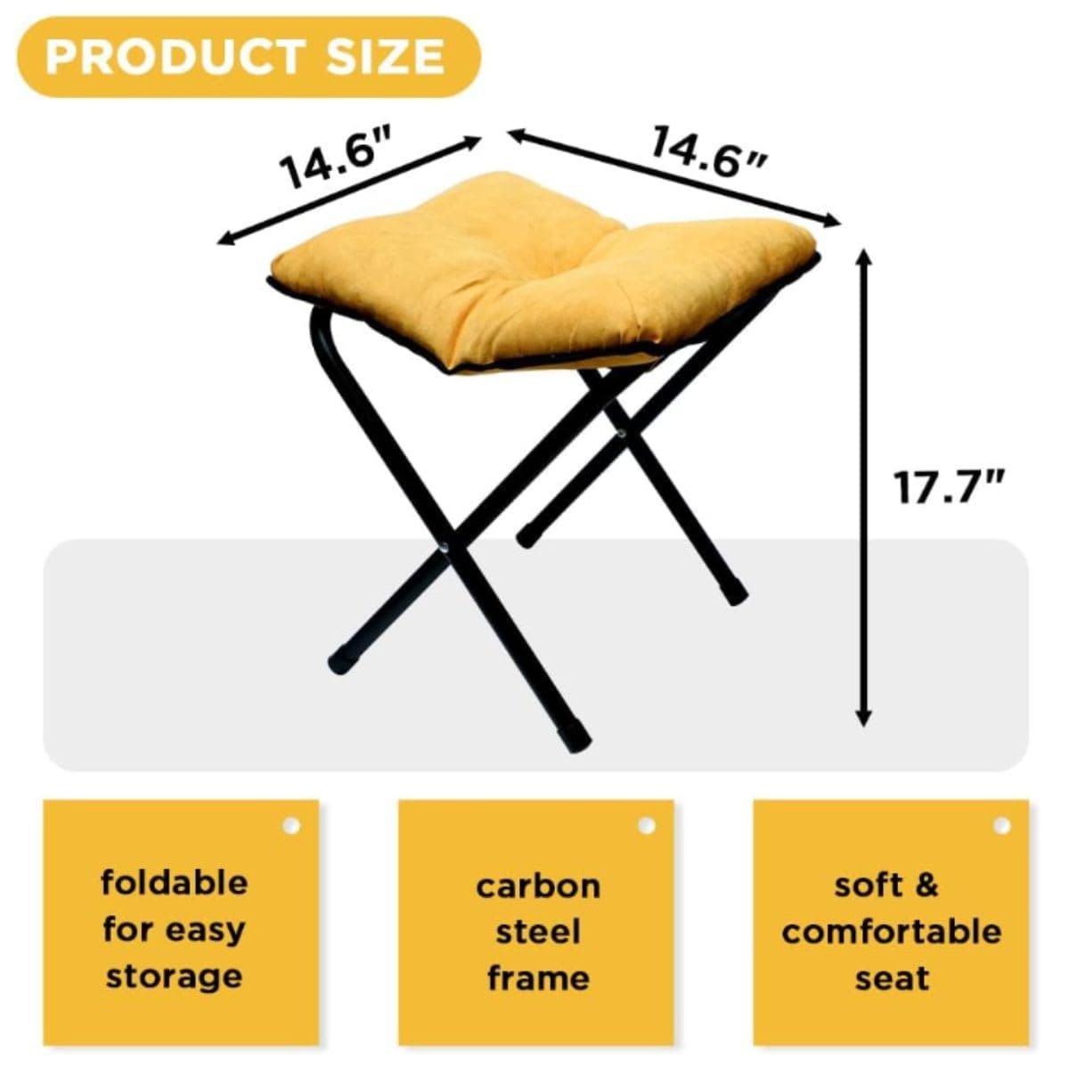 Foldable Ottoman Foot Rest - Generic Blue thumbnail 3