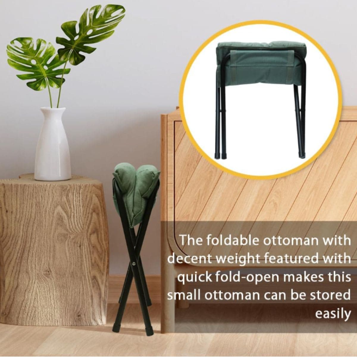 Foldable Ottoman Foot Rest - Generic Blue thumbnail 7