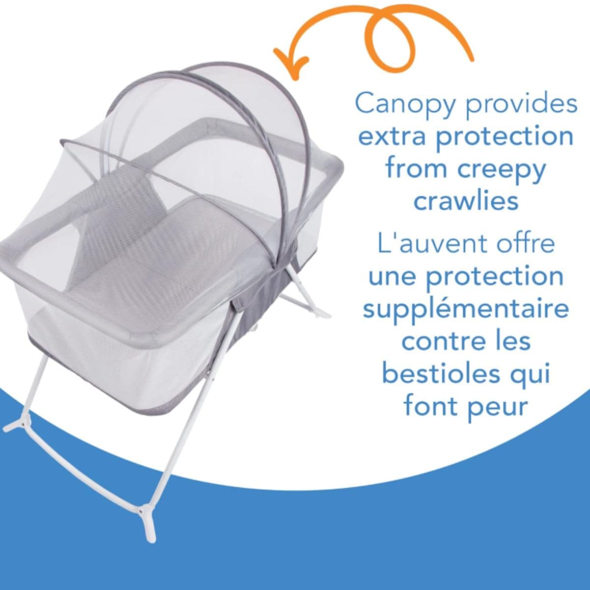 Cosco Sleep Spot Bassinet, Tranquil Grey thumbnail 3