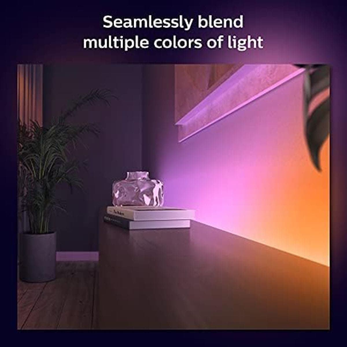 Philips Hue Bluetooth Gradient Ambiance Smart Lightstrip 3ft Extension NO Plug, (MutiColour Strip, Works with Apple Homekit and Google Home), White thumbnail 4
