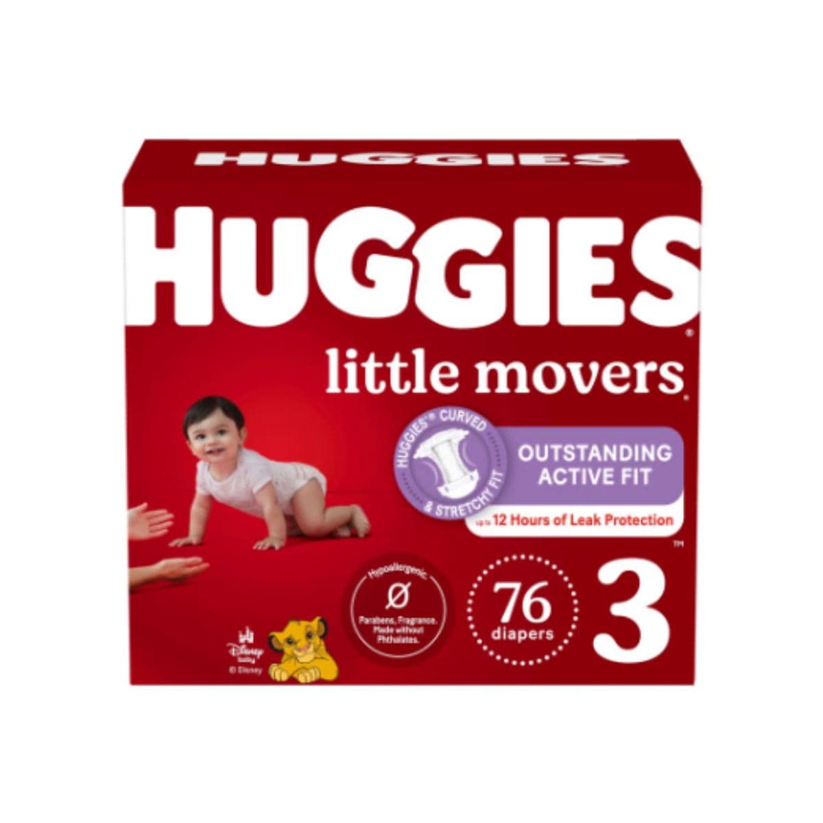 Baby Diapers Size 3 - Huggies Little Movers 76 Count