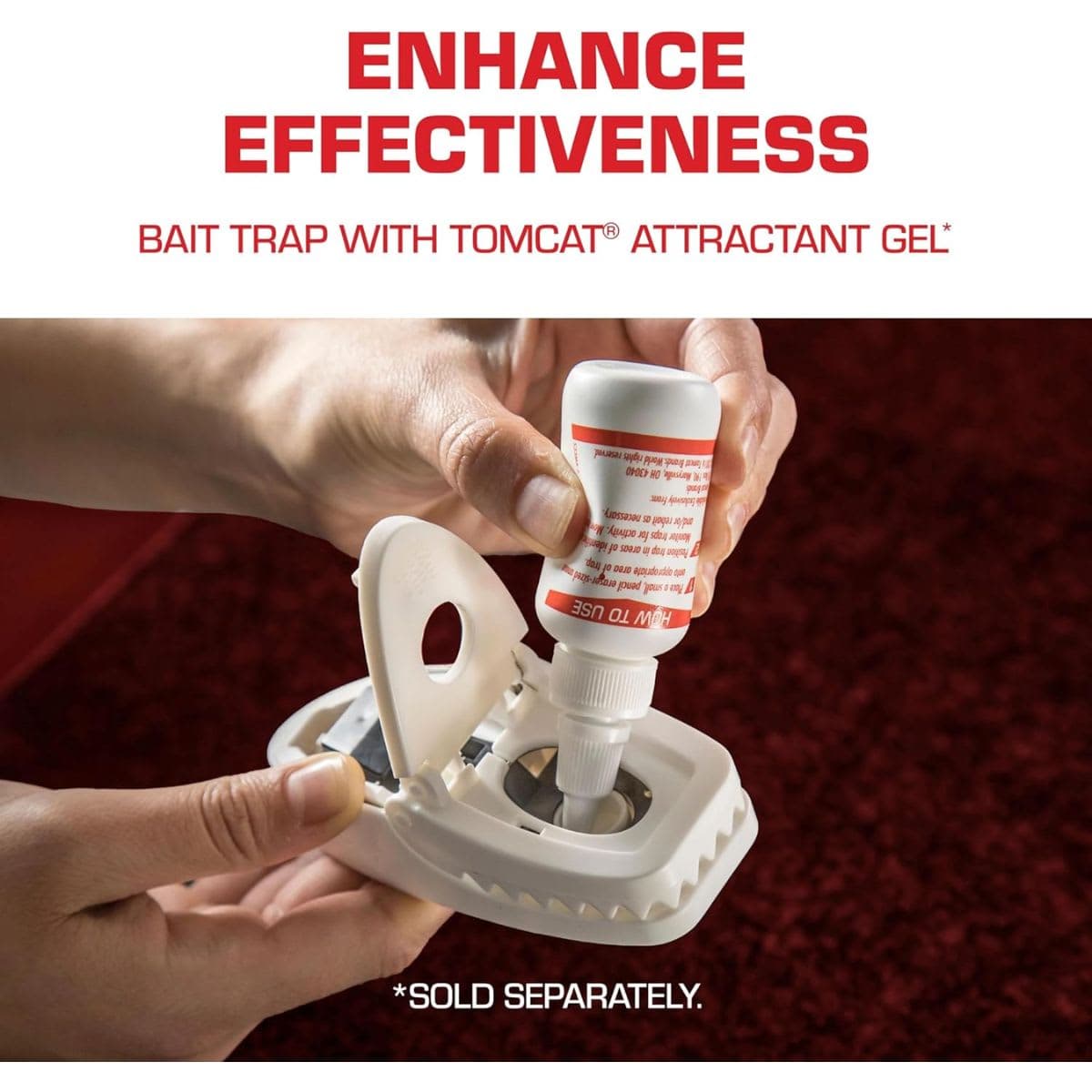 Tomcat Press 'N Set Mouse Trap for Indoor or Outdoor Use, Plastic Spring-Loaded Mouse Killer with Grab Tab, 2 Traps thumbnail 7