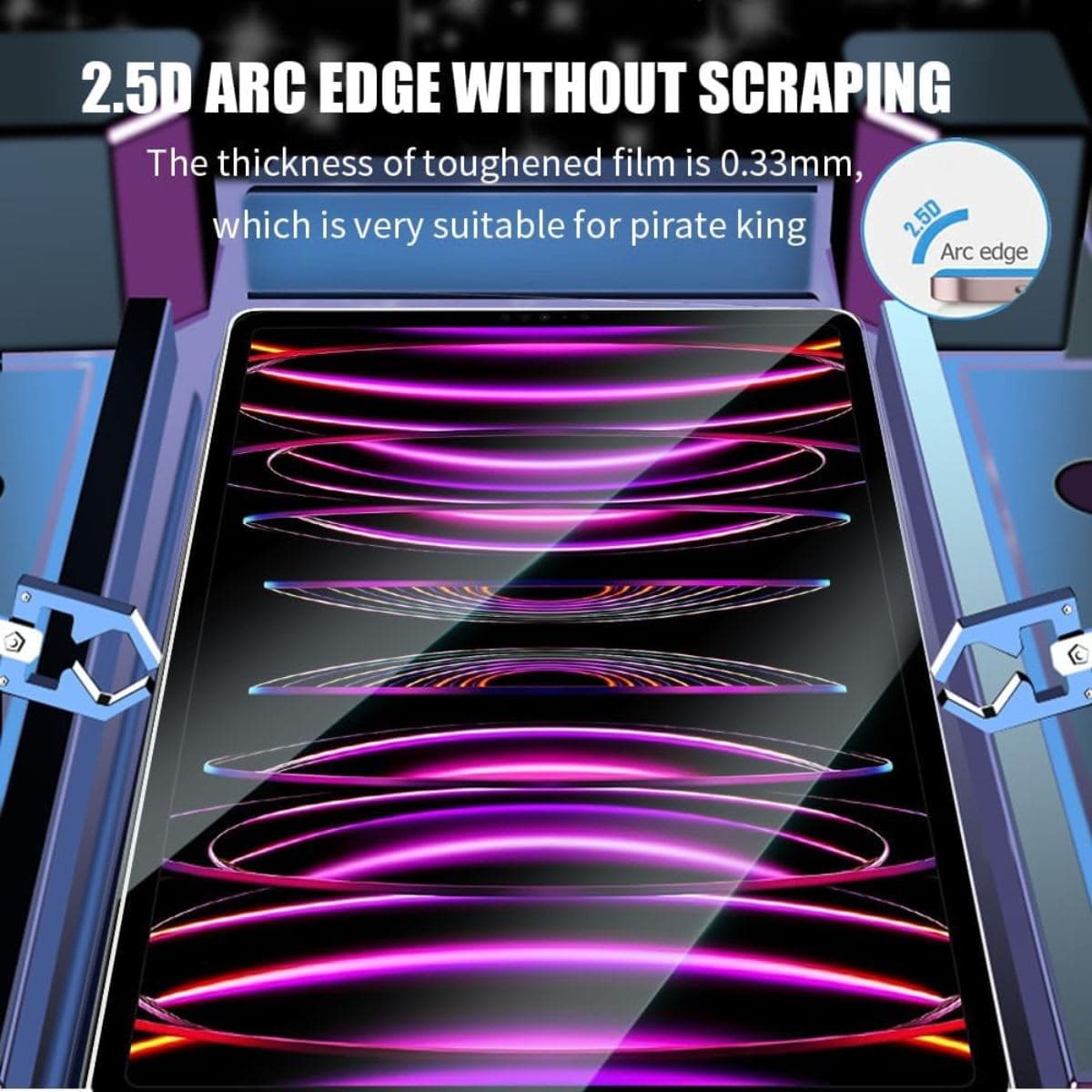 Junfire [2Packs] iPad Pro 12.9 inch (6th/5th/4th/3rd Gen) Anti Blue Light Screen Protector, iPad 12.9-inch Tempered Glass Screen Protector with 9H Hardness/Bubble Free/Case Friendly/Anti Glare thumbnail 7
