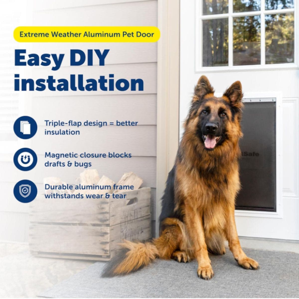 PetSafe Extreme Weather Aluminum Pet Door, Extra Large thumbnail 5