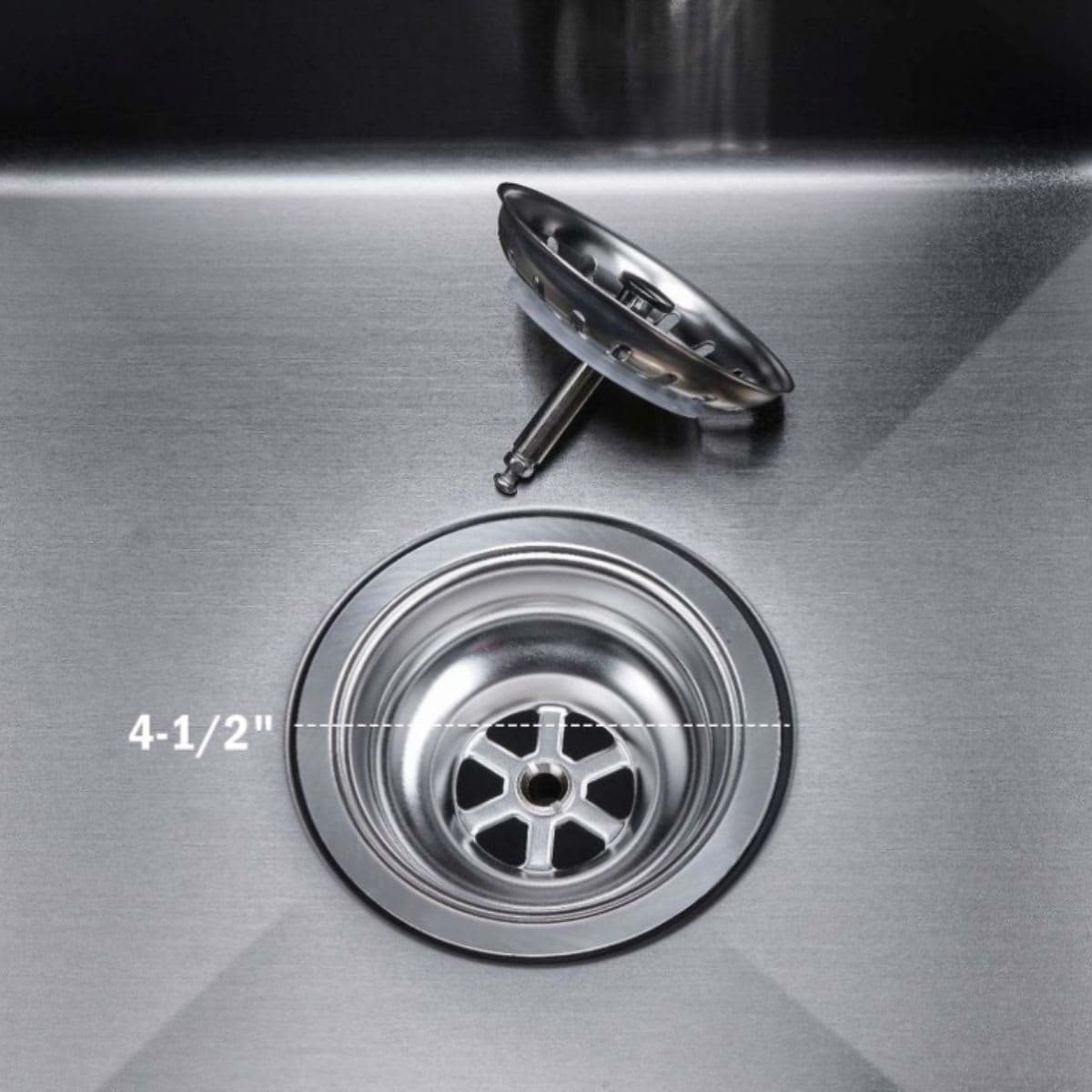 QruiLanTu 3-1/2 Inch Kitchen Sink Drain Assembly Kit Stainless Steel Sink Strainer Drain Basket Replacement with Sink Stopper Sealing Lid for Kitchen Bathroom Drain Kit thumbnail 5