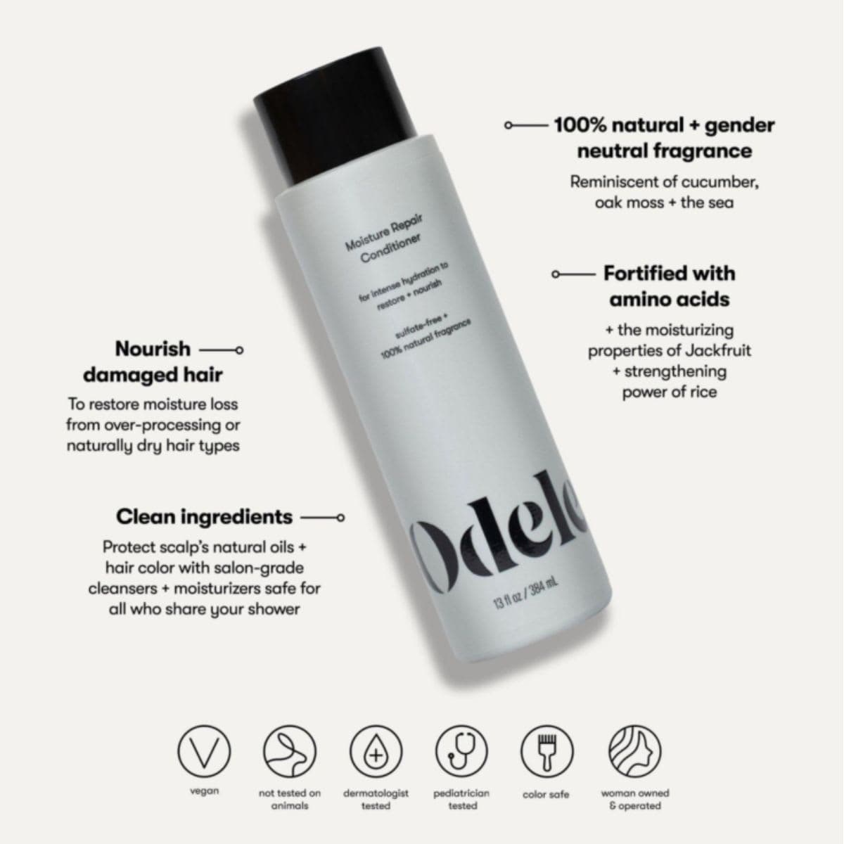 Odele Moisture Repair Conditioner for Dry + Damaged Hair - 13 fl oz thumbnail 4