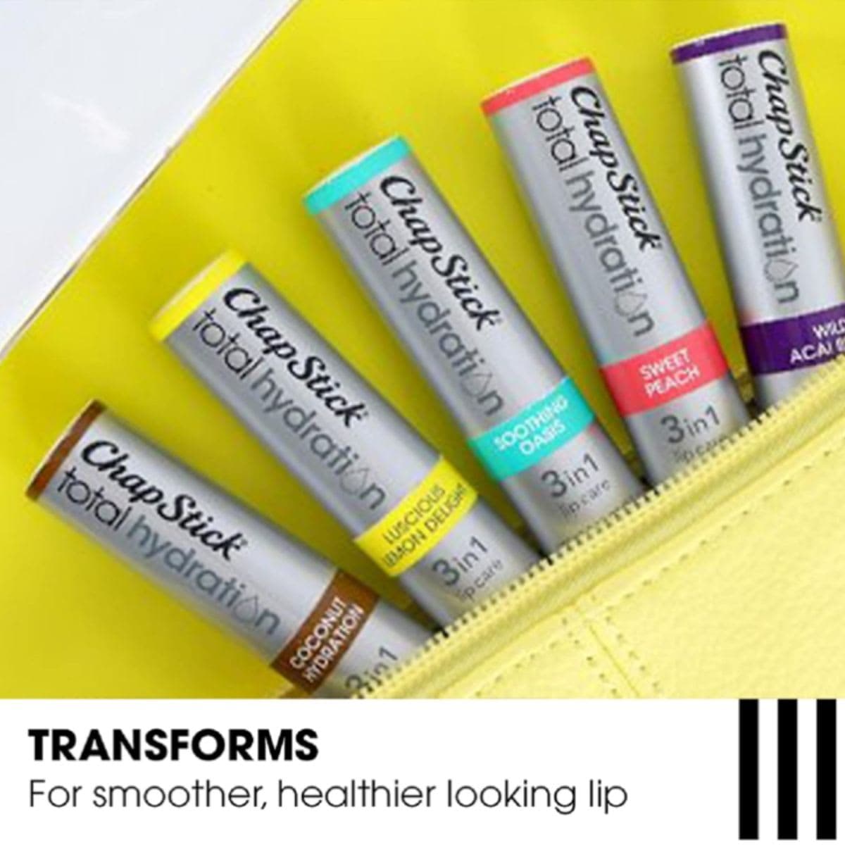 ChapStick Total Hydration 3-in-1 Lip Care Soothing Oasis 0.12 oz (Pack of 6) thumbnail 5