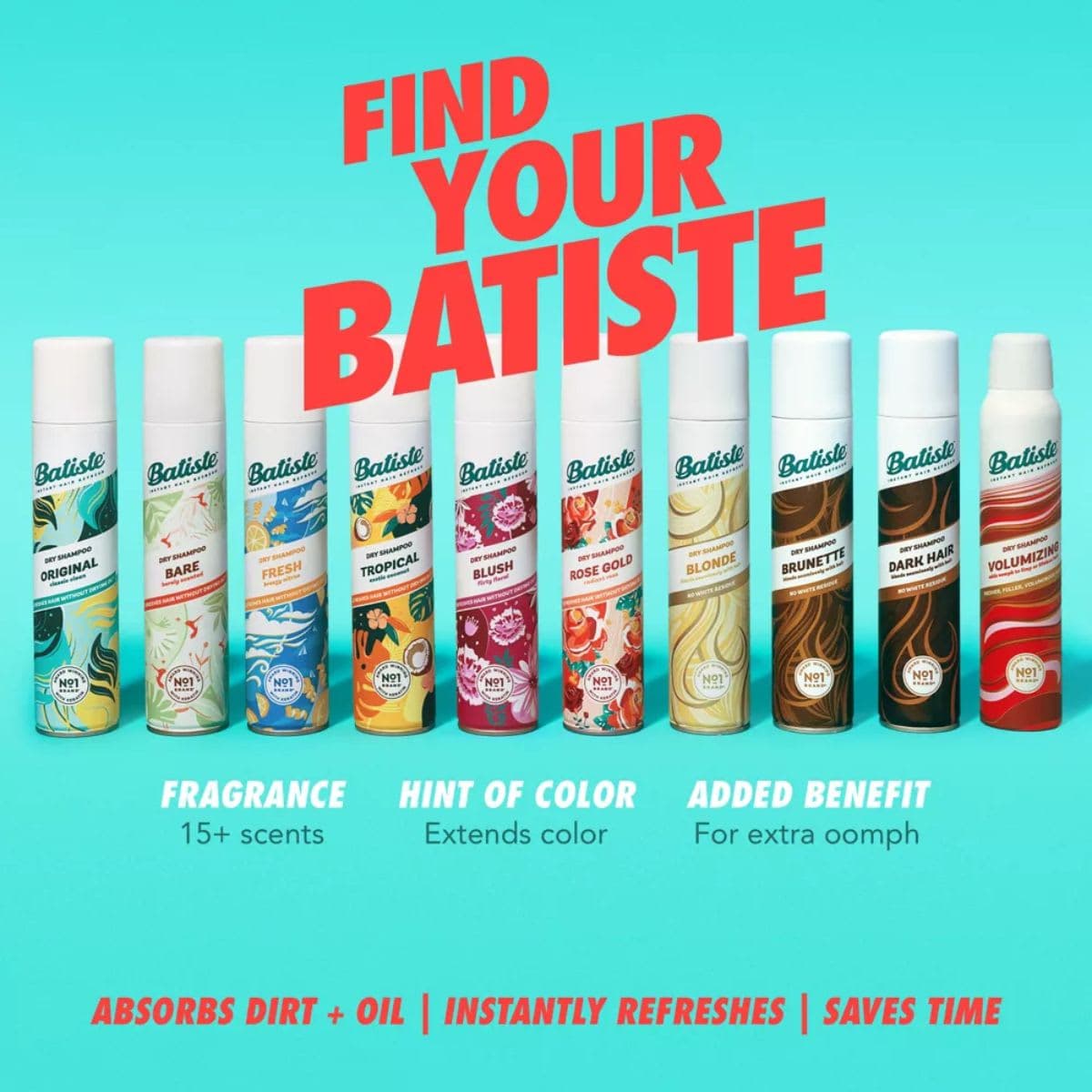 Batiste Dry Shampoo, Volumizing, 3.81 OZ. Pack of 3 thumbnail 4