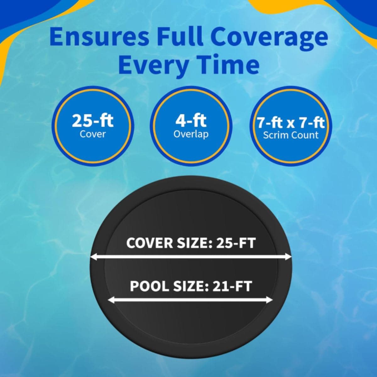 Above Ground Pool Winter Cover - Blue Wave Bronze 8-Year 21-ft thumbnail 3
