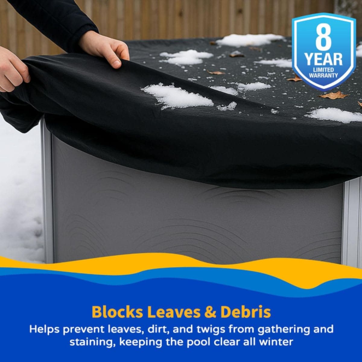 Above Ground Pool Winter Cover - Blue Wave Bronze 8-Year 21-ft thumbnail 4
