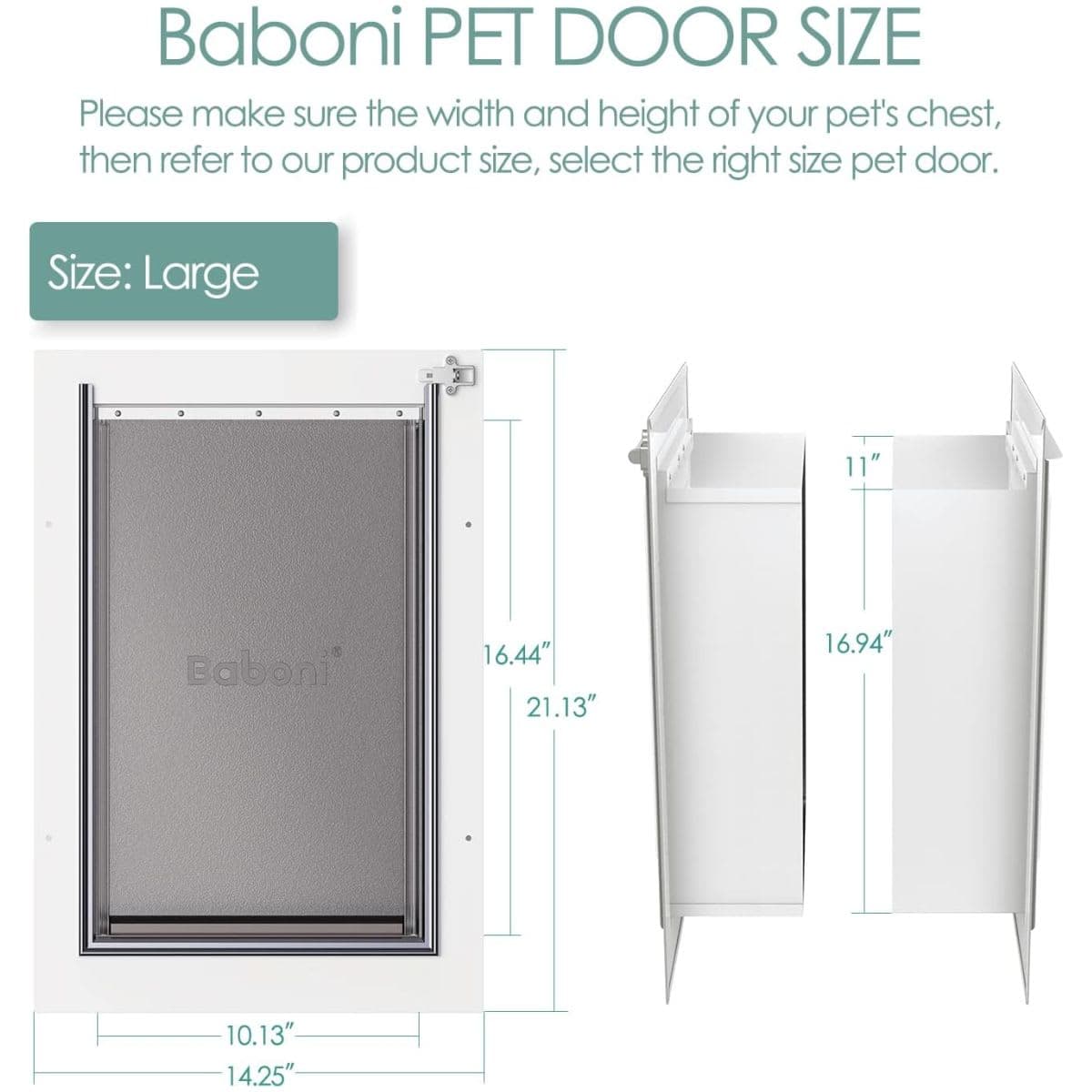 Pet Door for Wall - Baboni Large thumbnail 3