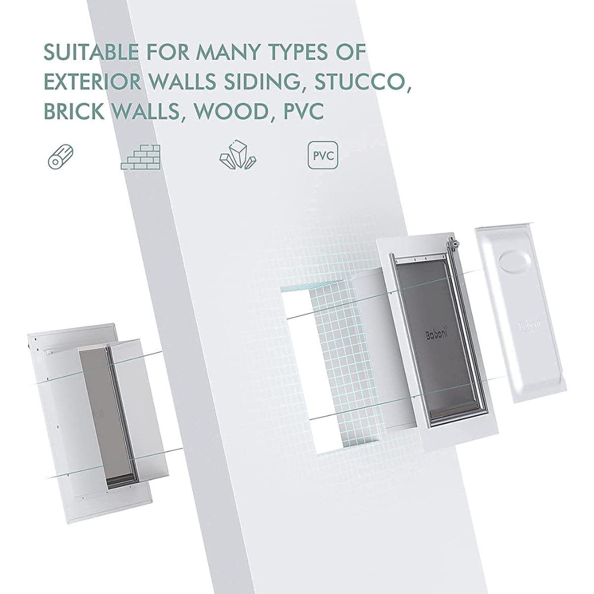 Pet Door for Wall - Baboni Large thumbnail 5