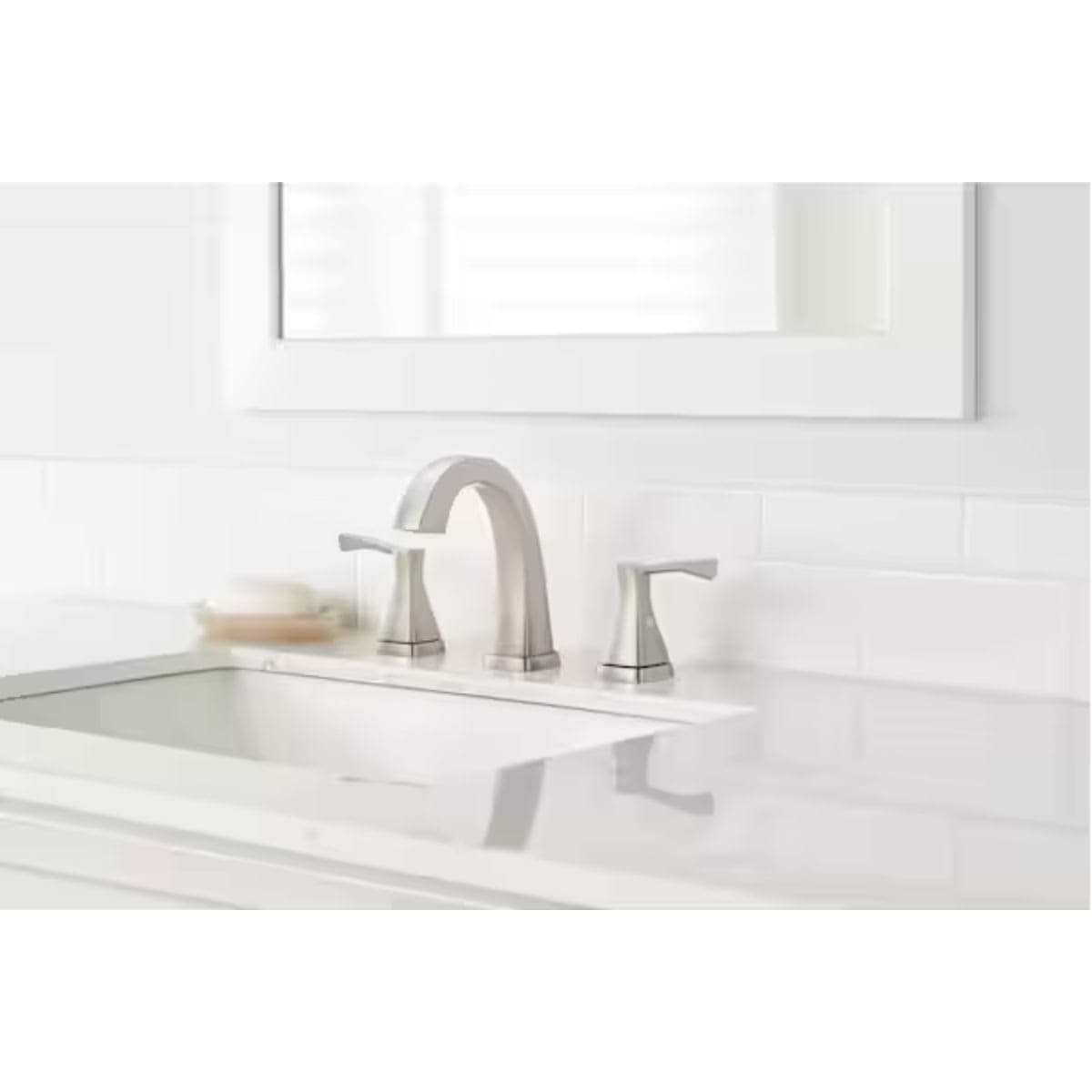 Widespread Bathroom Faucet - Brushed Nickel thumbnail 2