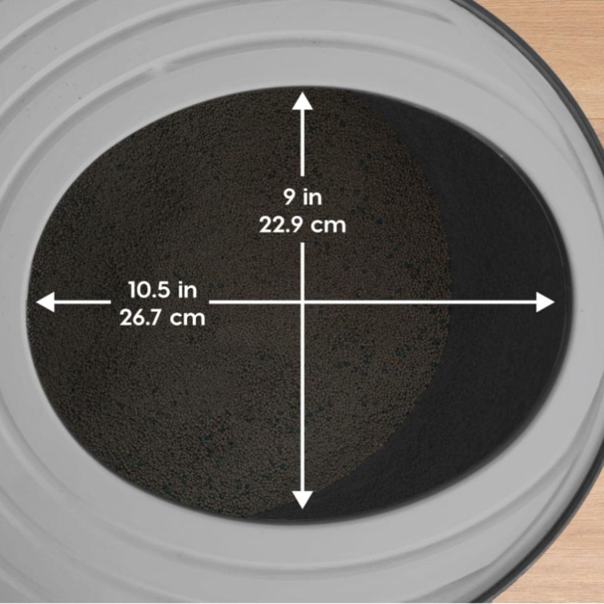 Iris Ohyama, Cat Litter Tray with Grooved Lid/Top Cover, No Odor and Litter Spill, Large Entrance, Scoop Included, for Cat - Cat Litter Box Jump-in PUNT-530 - Black thumbnail 9