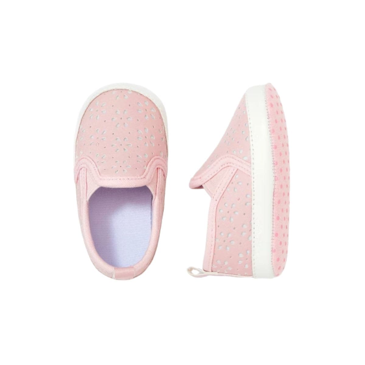 Baby Girls Eyelet Slip-on Sneakers by Cat Jack in Pink thumbnail 2