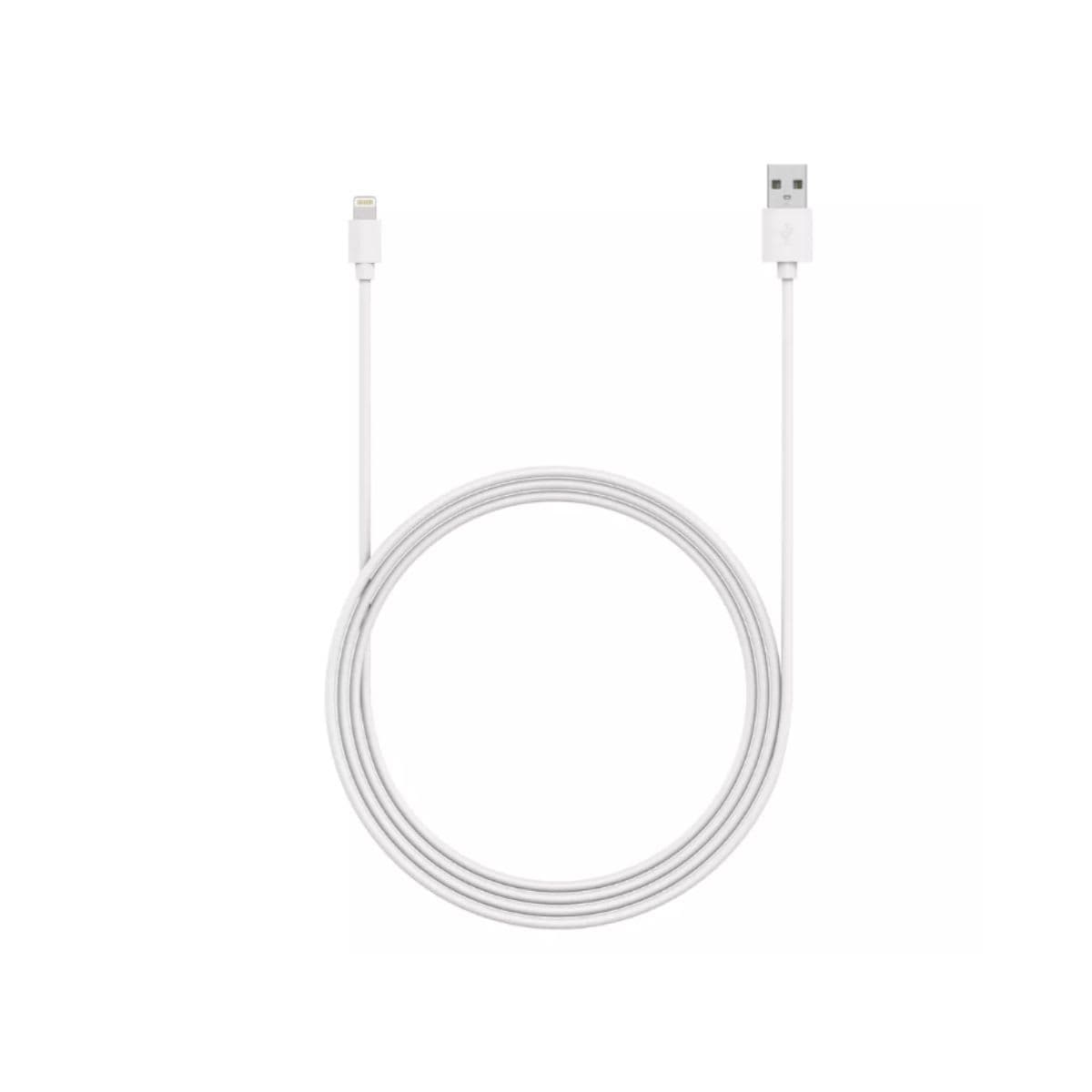 Just Wireless 6' TPU Lightning to USB-A Cable - White thumbnail 2