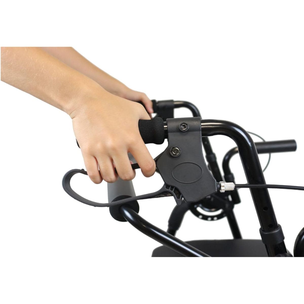 Folding Rollator Walker - KMINA Black Adjustable Seat thumbnail 5