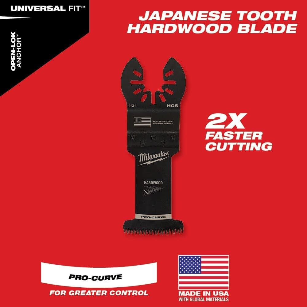 Milwaukee Tool 2-1/2-inch Japanese Tooth Hardwood High Carbon Steel OPEN-LOK Oscillating Multi Tool Blade (3 Pack) (48-90-1153) thumbnail 7