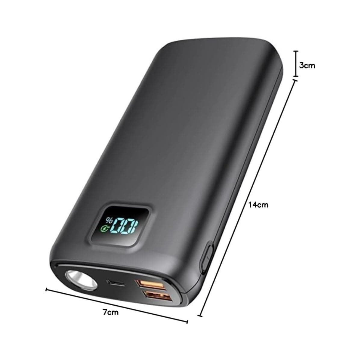 Portable Charger Power Bank 40000mAh Power Bank PD 30W and QC 4.0 Fast Charger Built-in Bright Flashlight LED Display 2 USB 1Type-C Output Compatible with iPhone Samsung Google iPad etc(Deep Black) thumbnail 6