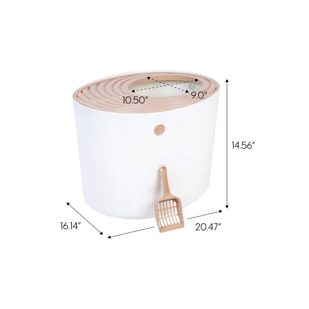 Top Entry Cat Litter Box - Iris White Beige thumbnail 2