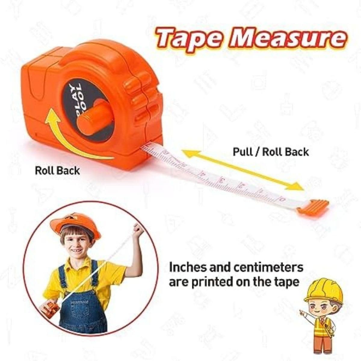 Skirtoy Chainsaw Toy for Kids, Children's Play Simulation Series, Outdoor Electric Chainsaw Tool Set, Tool Set for Preschool Toddlers, Gifts. thumbnail 4