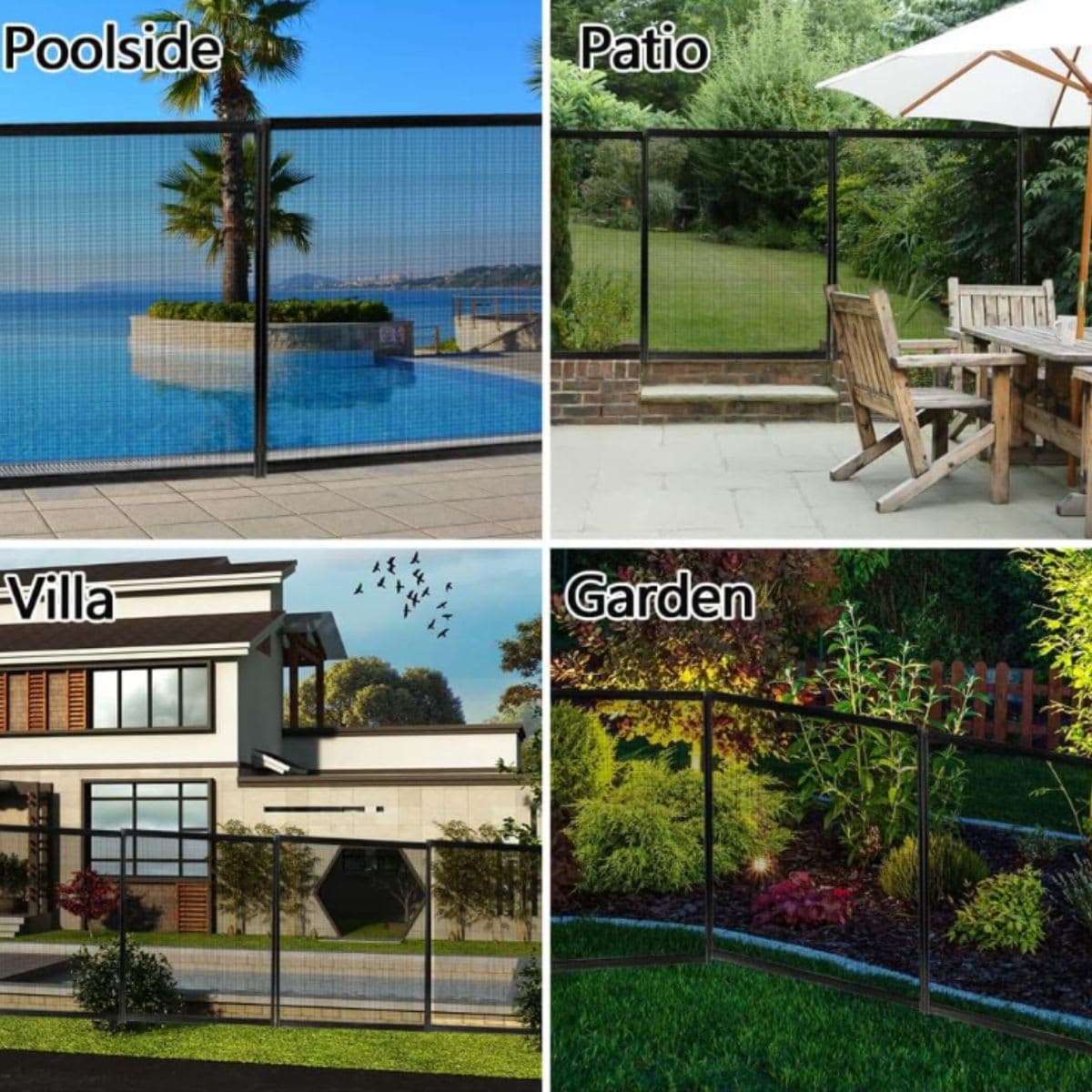 Removable Pool Fence - Black Mesh Outdoor thumbnail 7