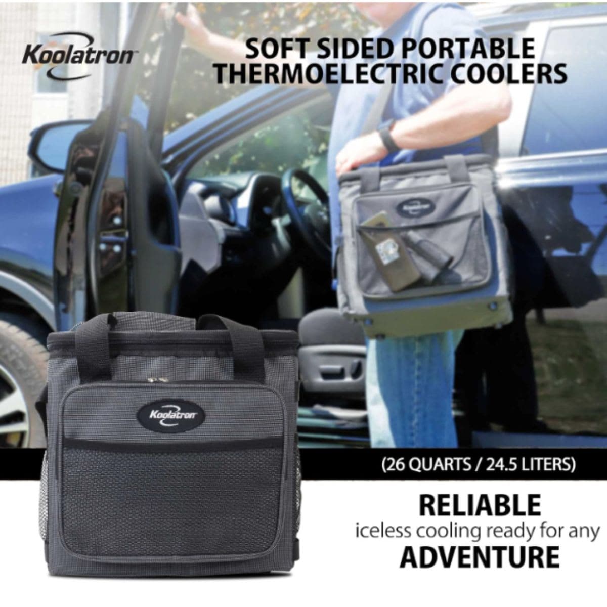 Soft Cooler Bag - Koolatron 25L Gray Black thumbnail 5